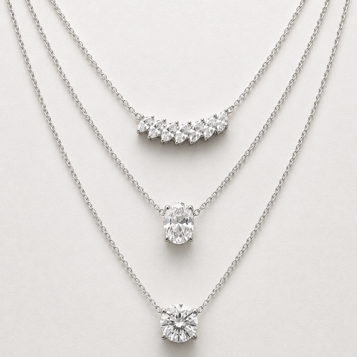 The Orliena 7.00 CT Diamond Necklace | White Gold, Platinum