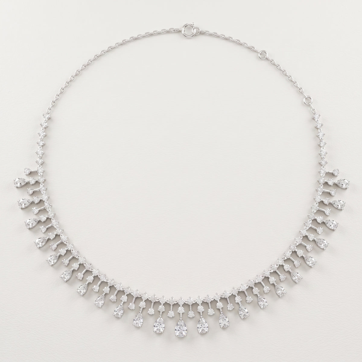 The Aurevienne 13.54 CT Pear Diamond Fringe Necklace