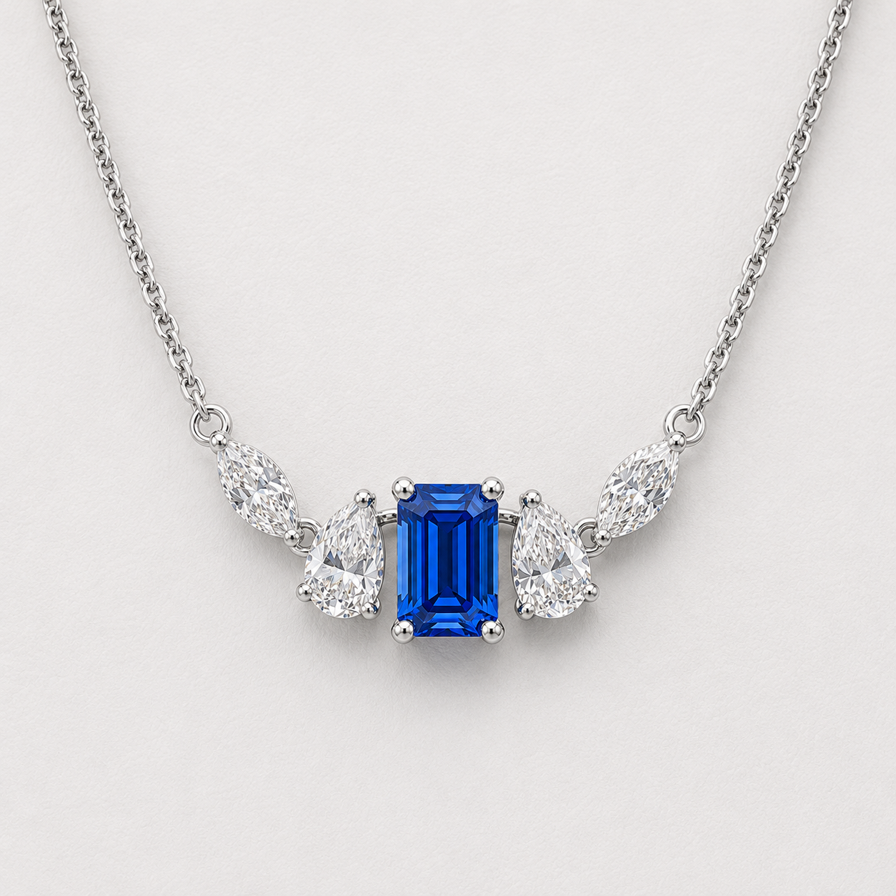 The Azurienne 4.80 CT Diamond Necklace | White Gold, Platinum