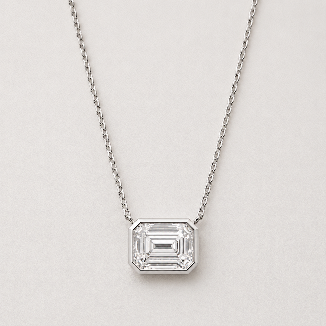 The Orsina 1.90 CT Emerald Cut Pendant Necklace