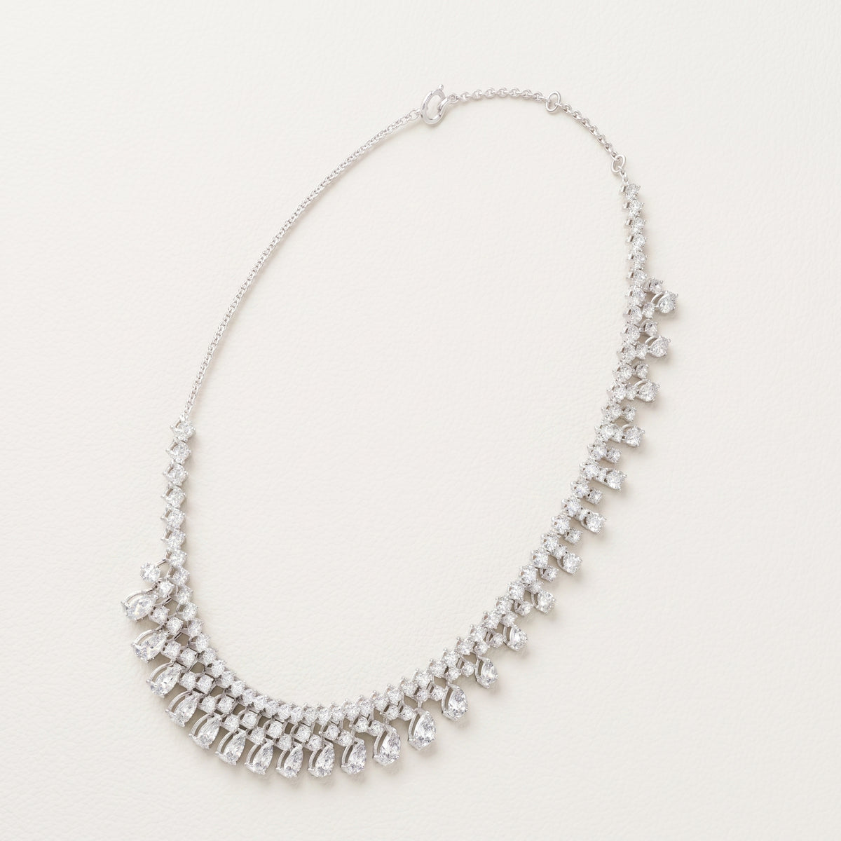The Aurevienne 13.54 CT Pear Diamond Fringe Necklace