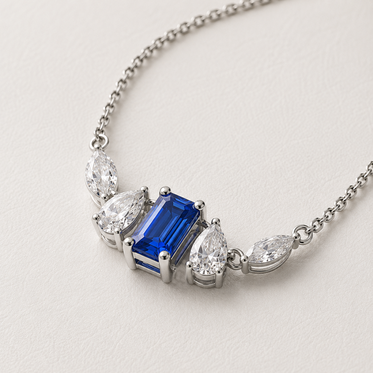 The Azurienne 4.80 CT Diamond Necklace | White Gold, Platinum