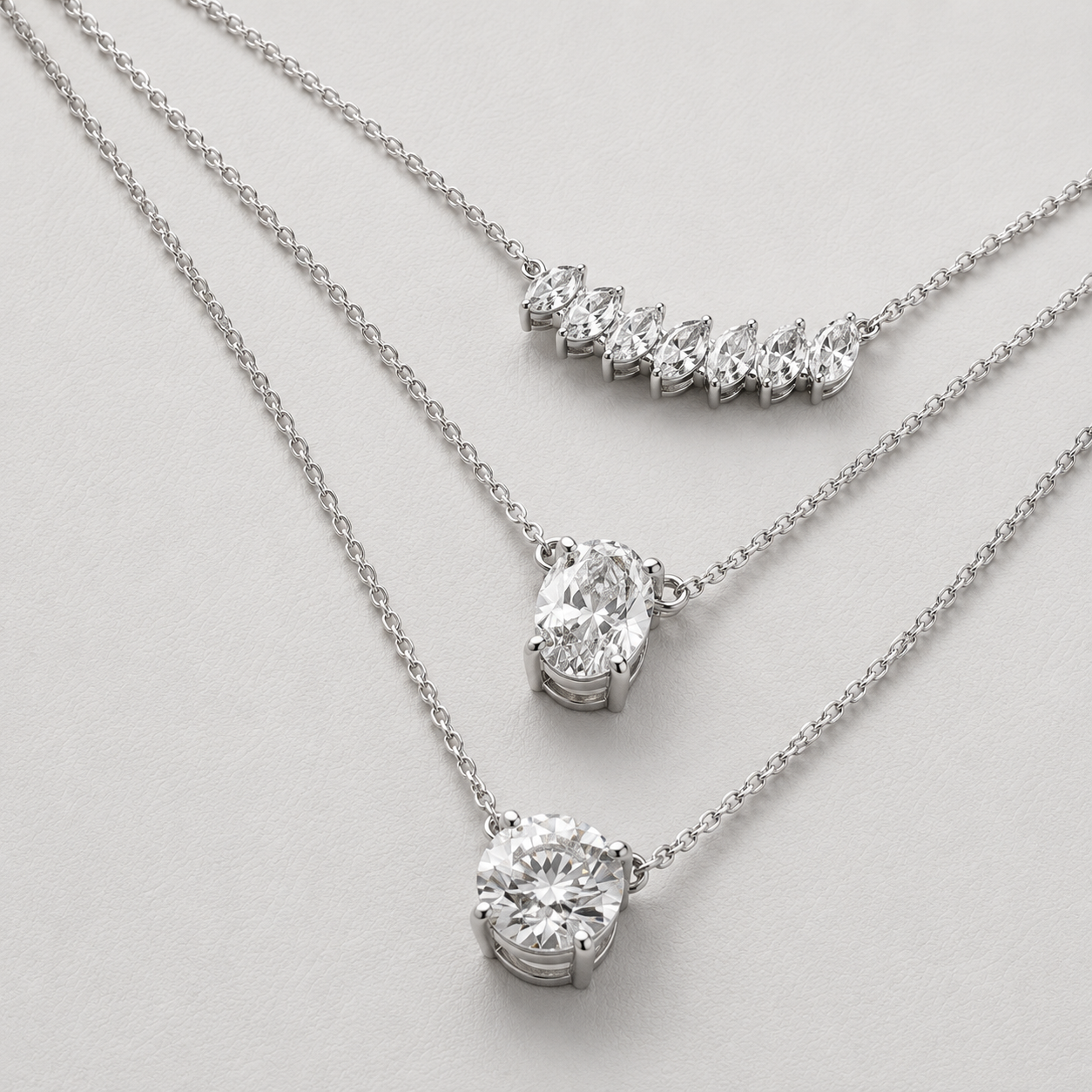 The Orliena 7.00 CT Diamond Necklace | White Gold, Platinum