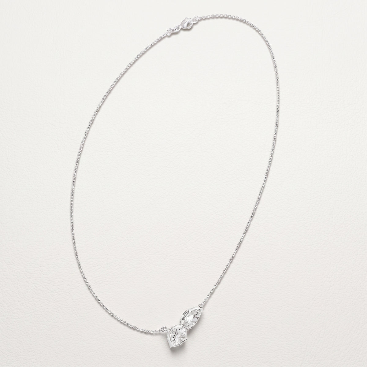 The Sylvara 3.00 CT Two-Stone Diamond Necklace