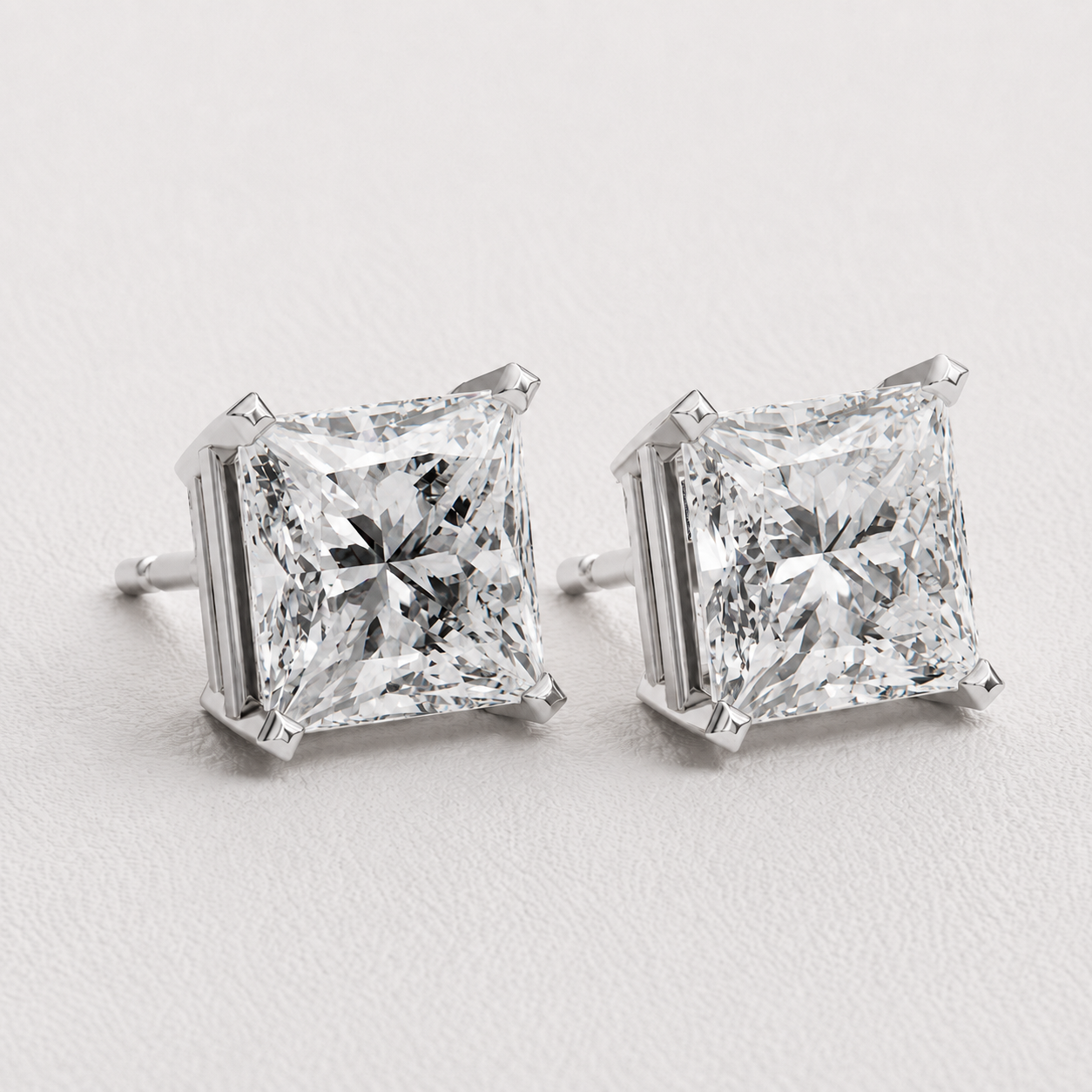 The Caelivra 3.04 CT Princess Stud Earrings