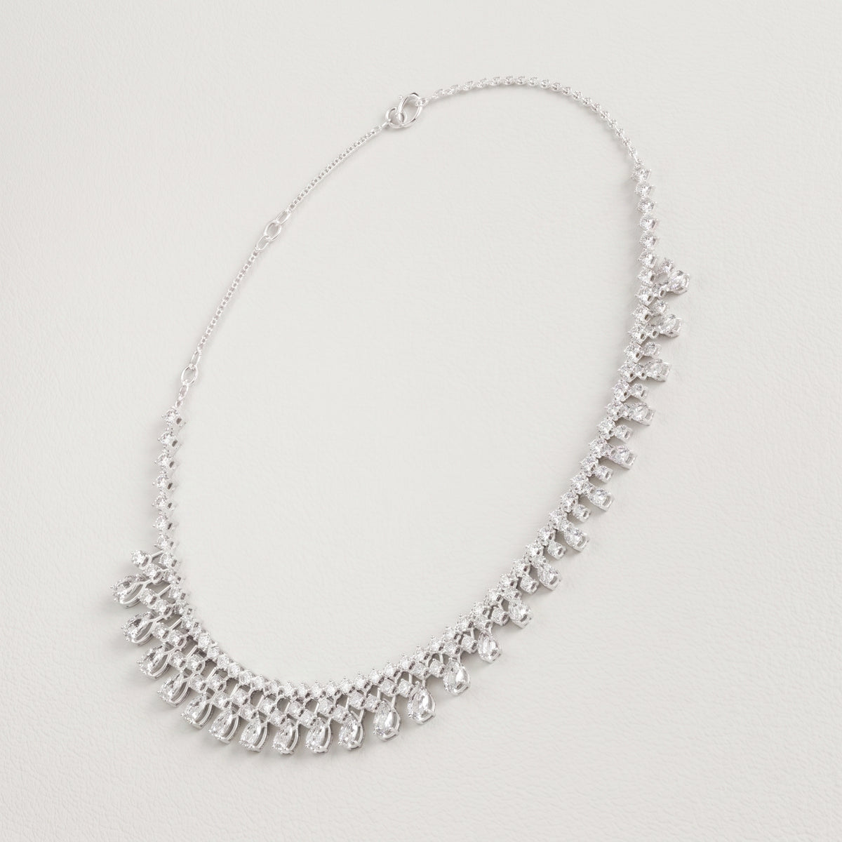The Aurevienne 13.54 CT Pear Diamond Fringe Necklace