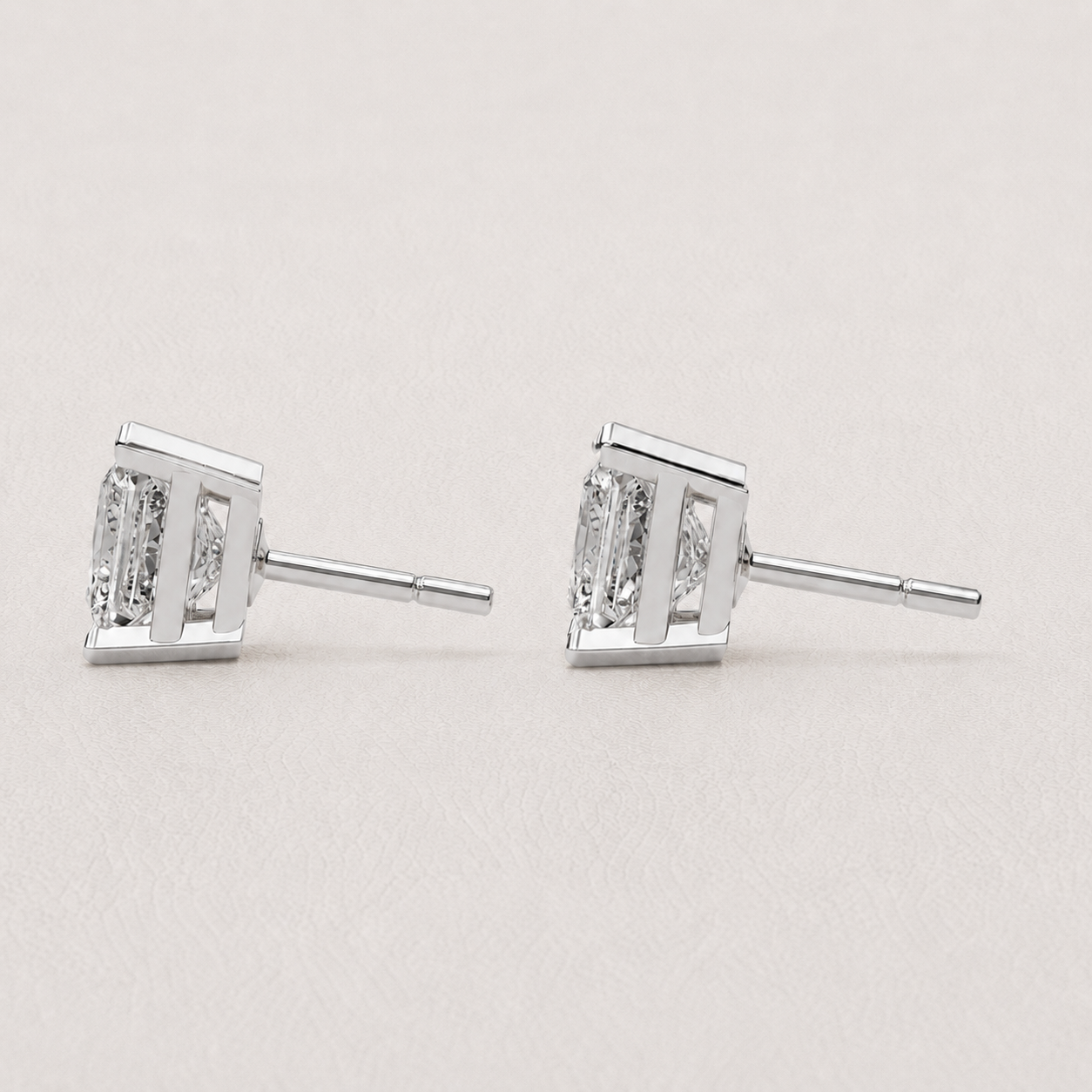 The Caelivra 3.04 CT Princess Stud Earrings