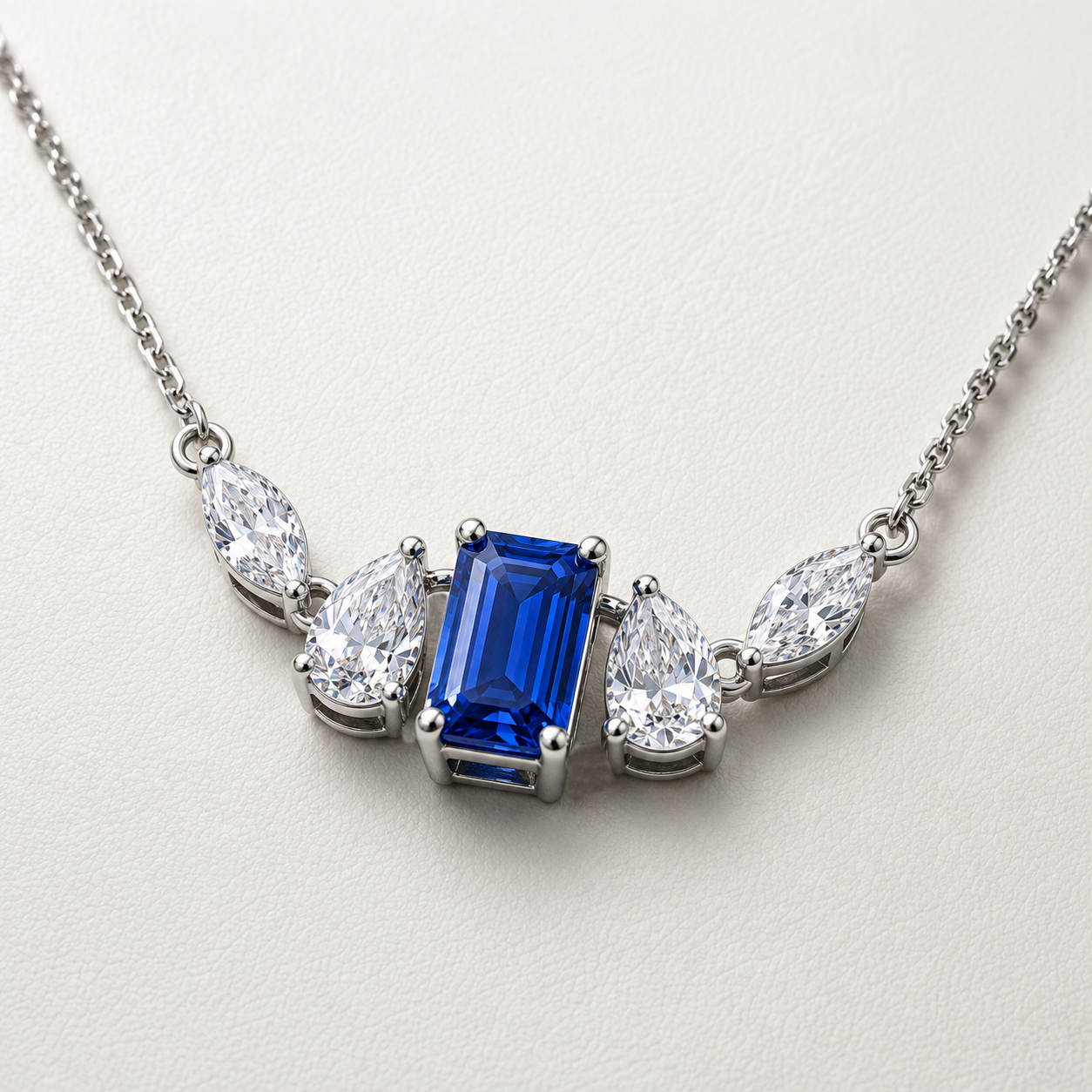 The Azurienne 4.80 CT Diamond Necklace | White Gold, Platinum