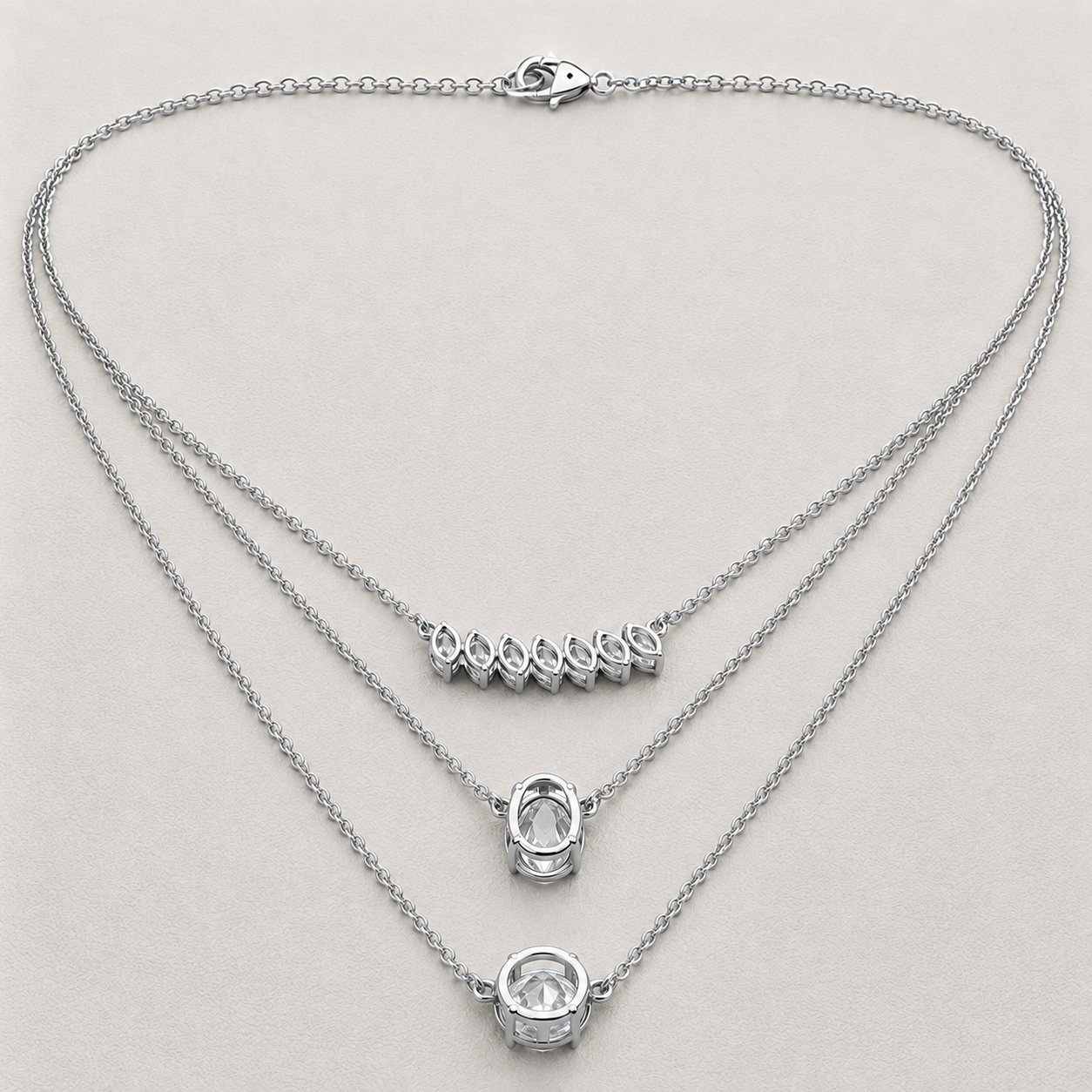 The Orliena 7.00 CT Diamond Necklace | White Gold, Platinum