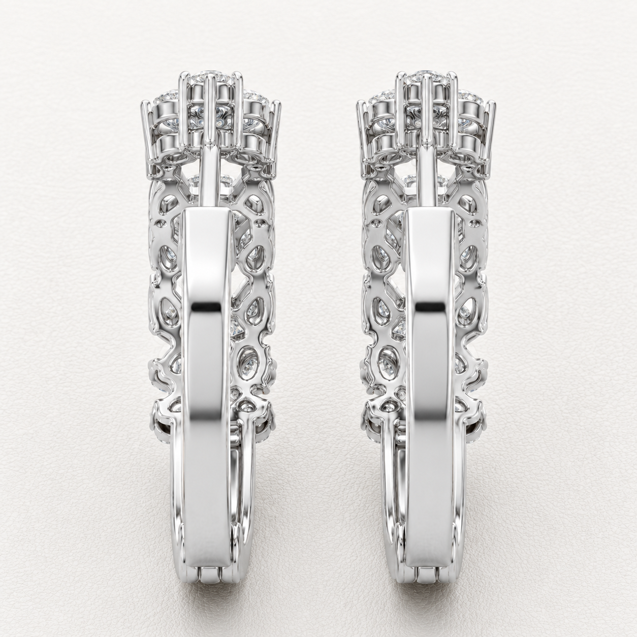 The Aurevane 0.81 CT Diamond Hoop Earrings