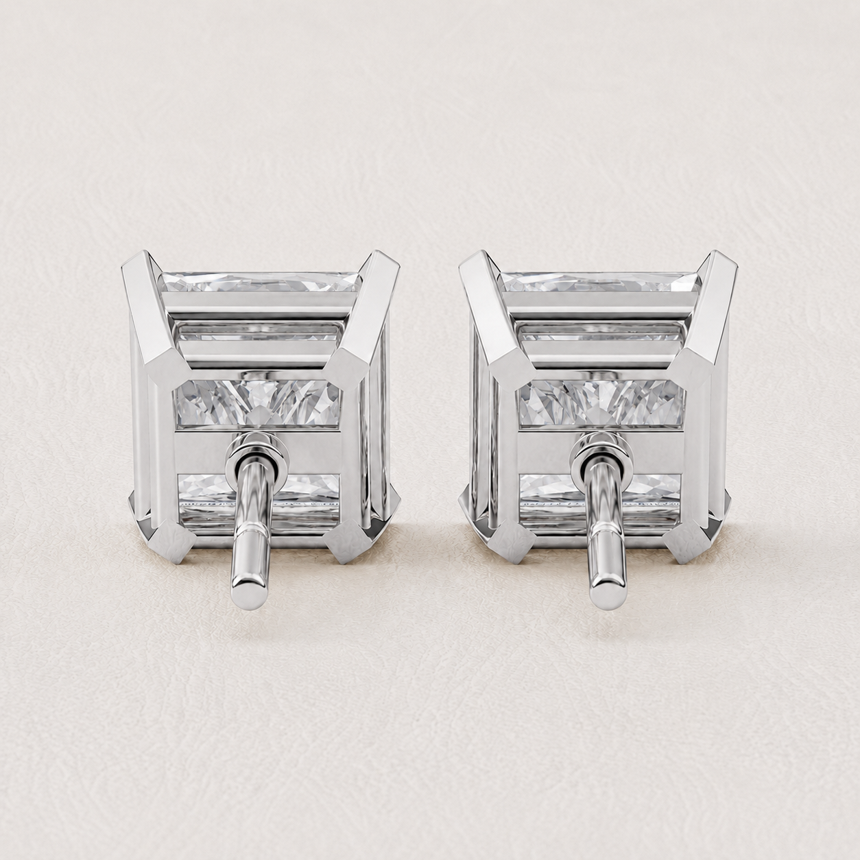 The Caelivra 3.04 CT Princess Stud Earrings