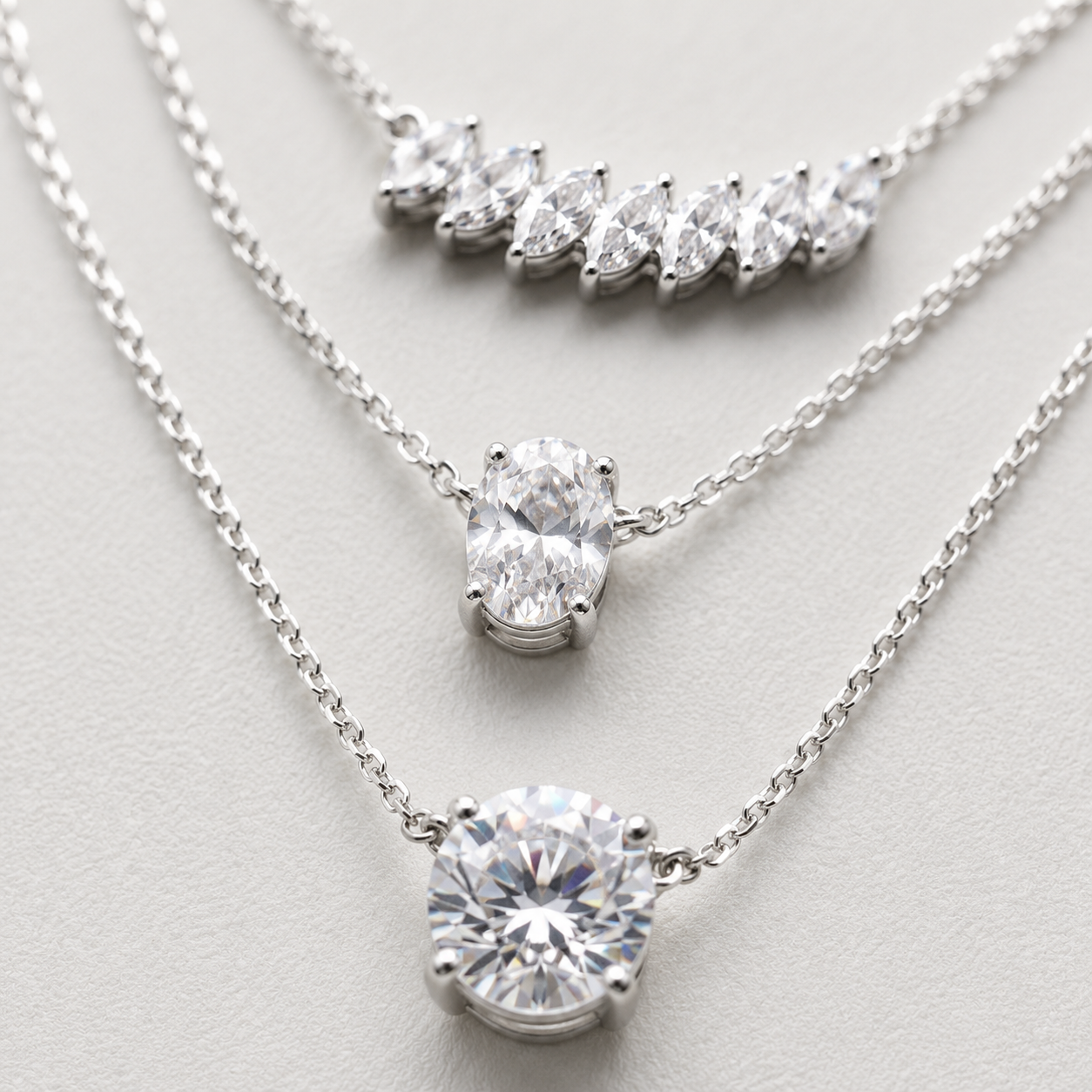 The Orliena 7.00 CT Diamond Necklace | White Gold, Platinum
