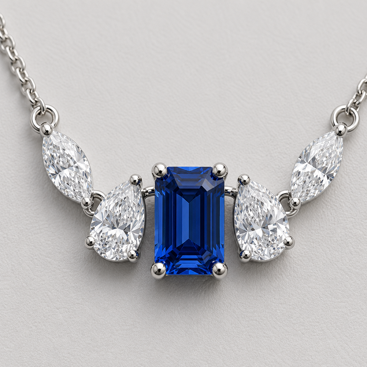 The Azurienne 4.80 CT Diamond Necklace | White Gold, Platinum