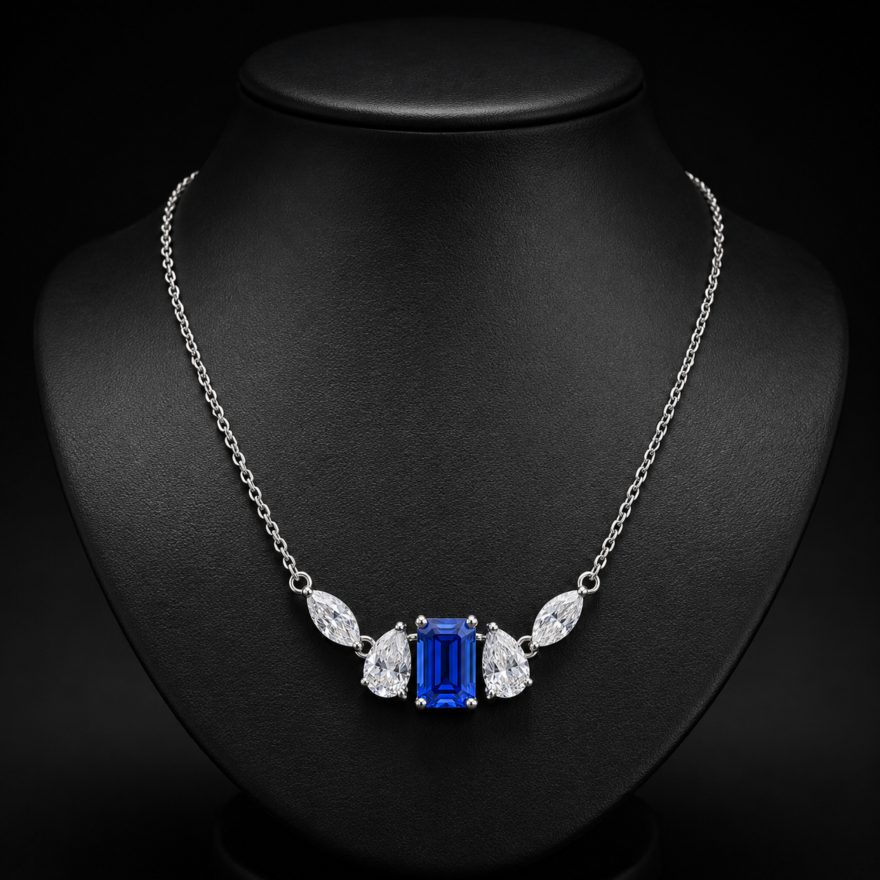 The Azurienne 4.80 CT Diamond Necklace | White Gold, Platinum