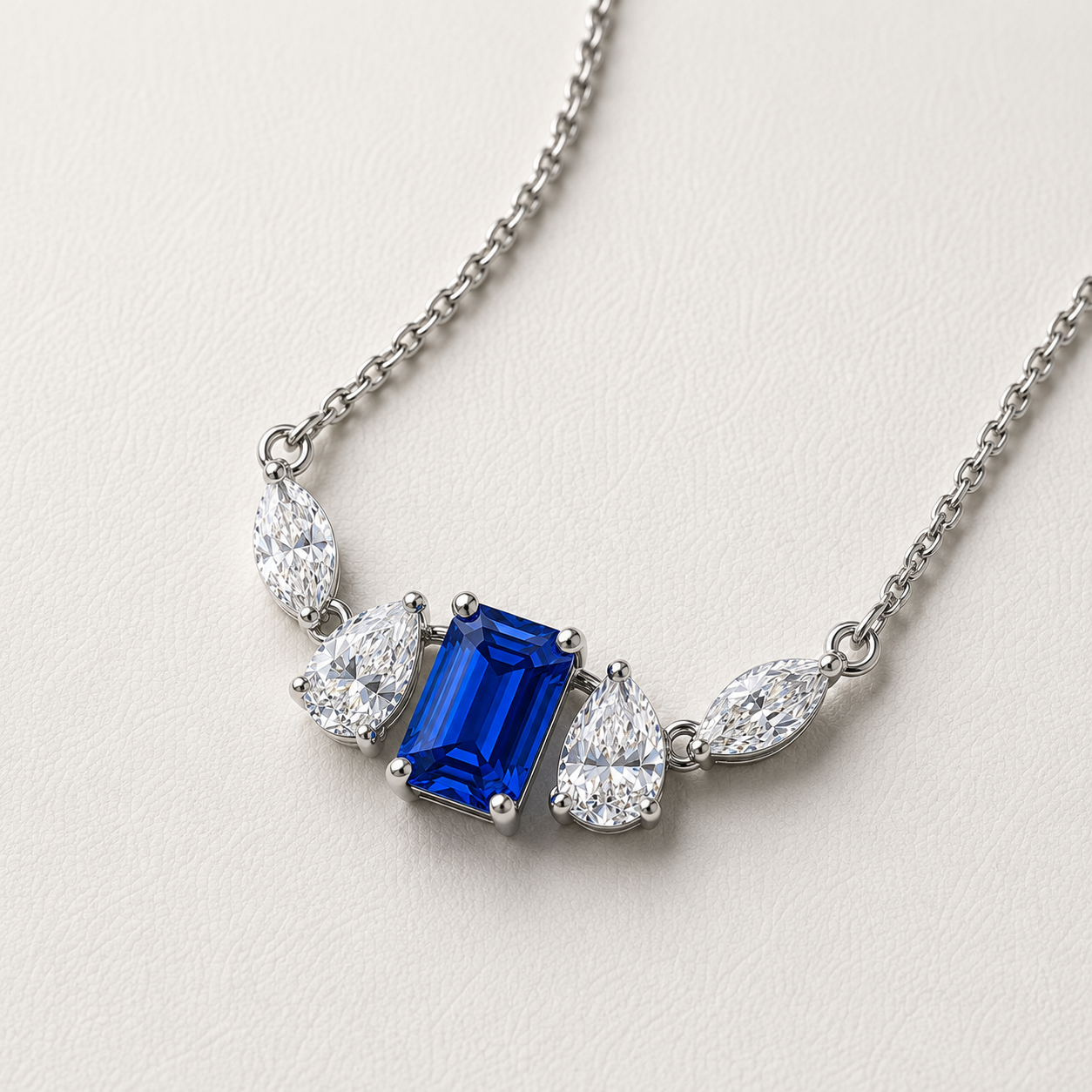The Azurienne 4.80 CT Diamond Necklace | White Gold, Platinum