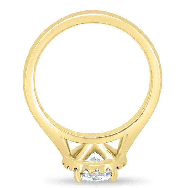 1.45tcw Round Lab Grown Diamond Halo Engagement Ring | 1.25ct Center | IGI Certified