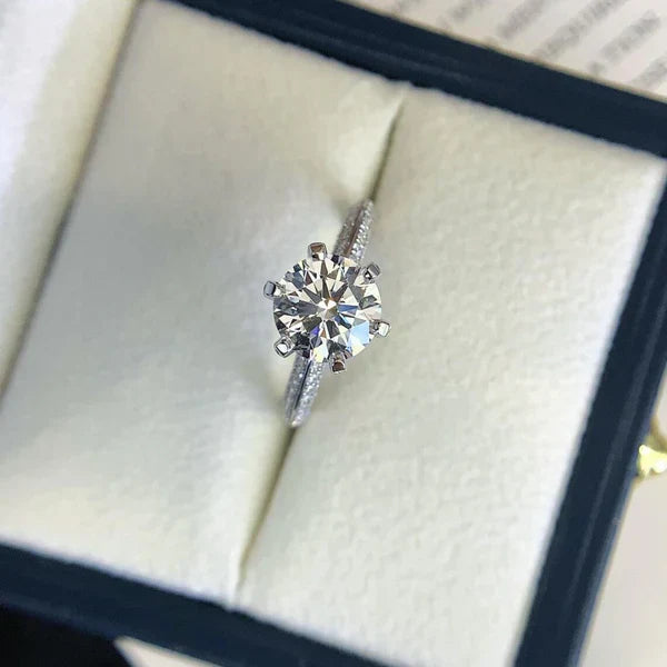 3.00tcw Round Lab Grown Diamond Halo Engagement Ring | IGI Certified | Custom Gold or Platinum