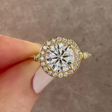 Round 1.80tcw Lab Diamond Vintage Style Ring | IGI Certified | D-E-F | VVS–VS