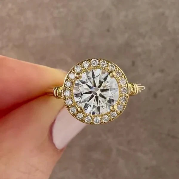 Round 1.80tcw Lab Diamond Vintage Style Ring | IGI Certified | D-E-F | VVS–VS