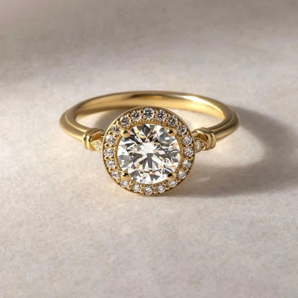 Round 1.80tcw Lab Diamond Vintage Style Ring | IGI Certified | D-E-F | VVS–VS