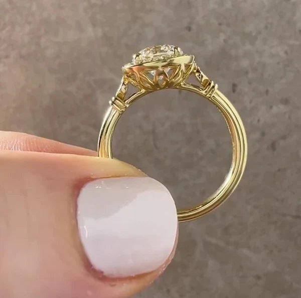 Round 1.80tcw Lab Diamond Vintage Style Ring | IGI Certified | D-E-F | VVS–VS