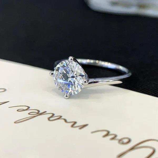 2ct Lab Grown Round Diamond Engagement Ring | Modern Bypass Setting | IGI Certified | White, Yellow, Rose Gold
