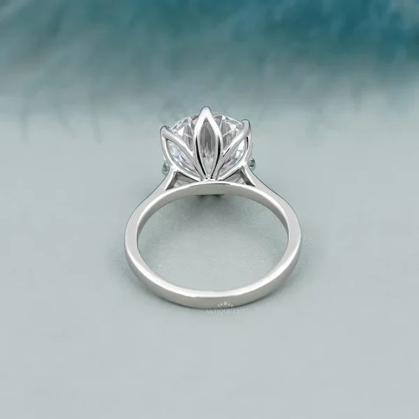 3.50ct Round Cut Lab Grown Diamond Engagement Ring in Platinum 6 Prong Solitaire Ring