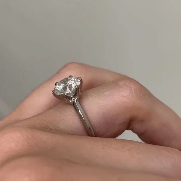 1.50ct Round Lab Grown Diamond 6-Claw Solitaire Ring | IGI Certified | White Gold