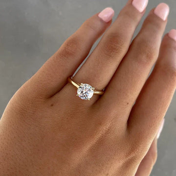 3.10ct Round Lab Grown Diamond Engagement Ring | IGI Certified | Custom Gold & Platinum