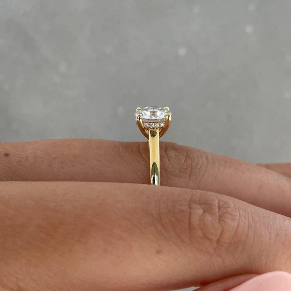 3.10ct Round Lab Grown Diamond Engagement Ring | IGI Certified | Custom Gold & Platinum