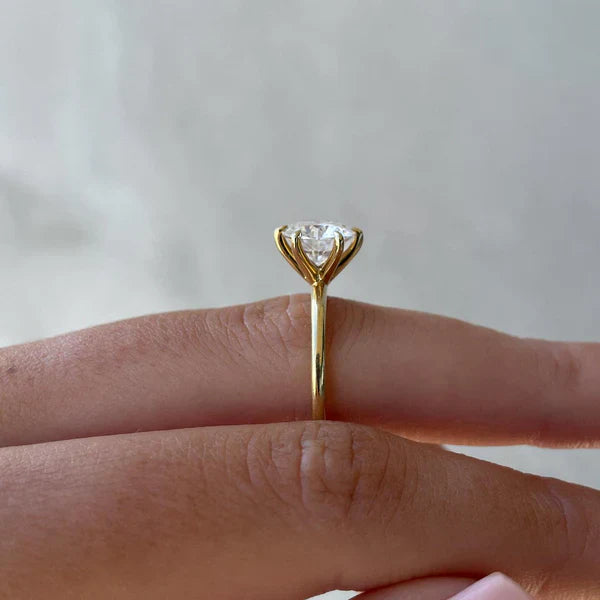 2.50ct Round Lab Grown Diamond Engagement Ring | IGI Certified | Custom Gold & Platinum