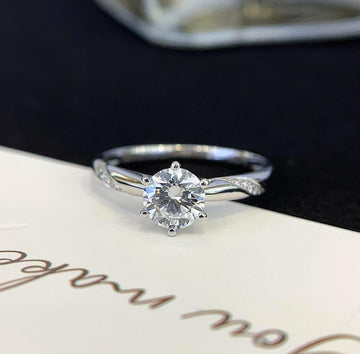 0.70tcw Round Lab Diamond Solitaire Engagement Ring | Basket Pavé | IGI Certified | Gold Options