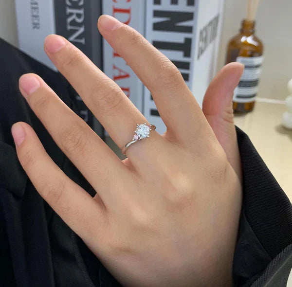 Round 1.40tcw Lab Diamond Bypass Ring | Fancy Pink Side Stones | IGI Certified | White Gold