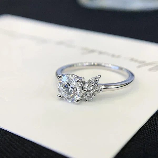 1.40tcw Round Lab Diamond Basket Pavé Engagement Ring | IGI Certified | 10k 14k 18k Gold