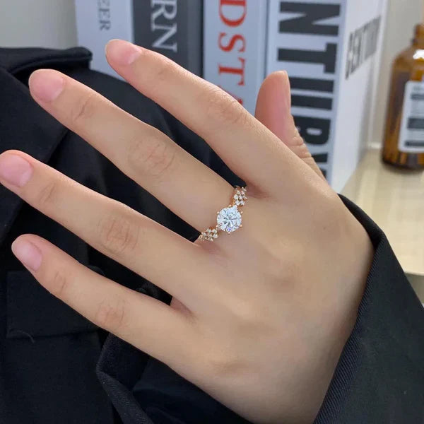 2.10tcw Round Lab Grown Diamond Pavé Solitaire Ring | 1.50ct Center | IGI Certified