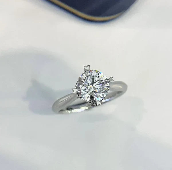 Round 1.50ct Lab Diamond Heart Prong Solitaire Ring | IGI Certified