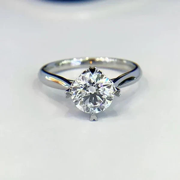 Round 1.50ct Lab Diamond Heart Prong Solitaire Ring | IGI Certified