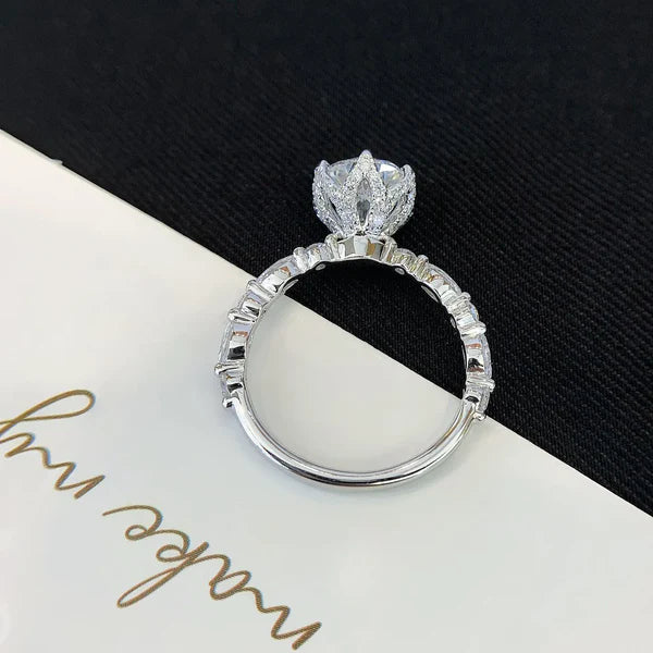 1.80tcw Round Lab-Grown Diamond Ring | Unique 6-Prong Design | IGI Certified
