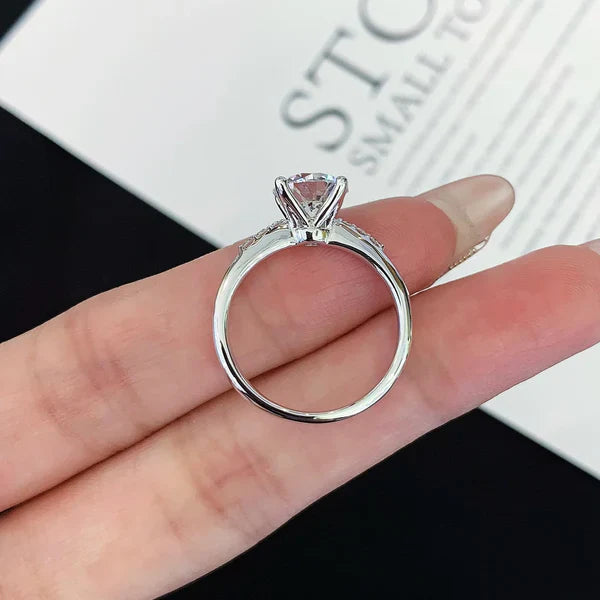 1.80tcw Round Lab Grown Diamond Solitaire Pavé Ring | 1.70ct Center | IGI Certified