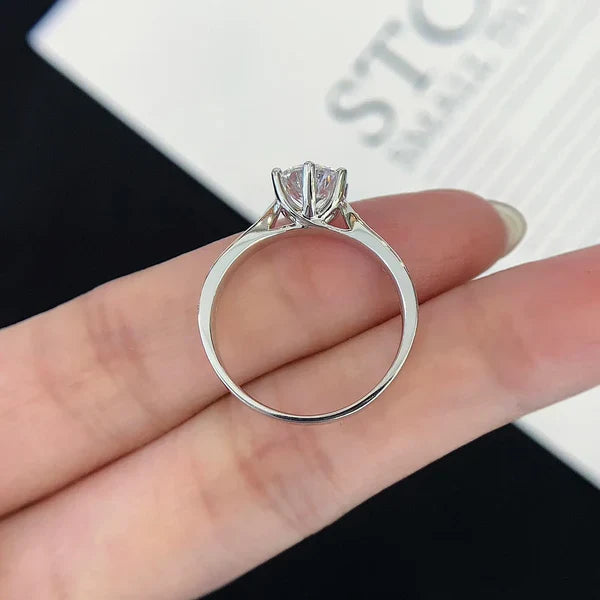 Round 1.20tcw Lab Diamond Cathedral Double Band Ring | IGI Certified
