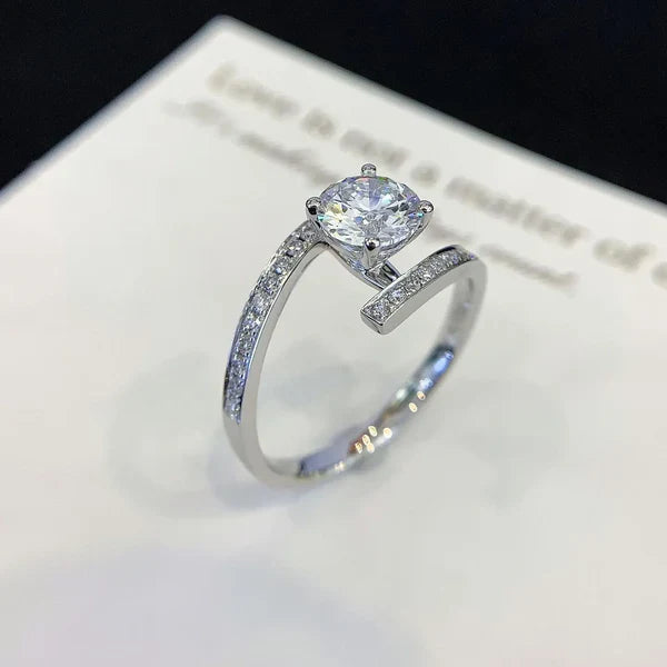 1.70tcw Round Lab Grown Diamond Bypass Solitaire Ring | 1.50ct Center | IGI Certified