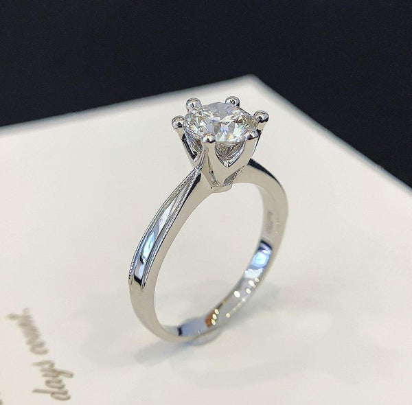 1.10tcw Round Lab Grown Diamond Pavé Solitaire Ring | 1ct Center | IGI Certified | Custom Gold