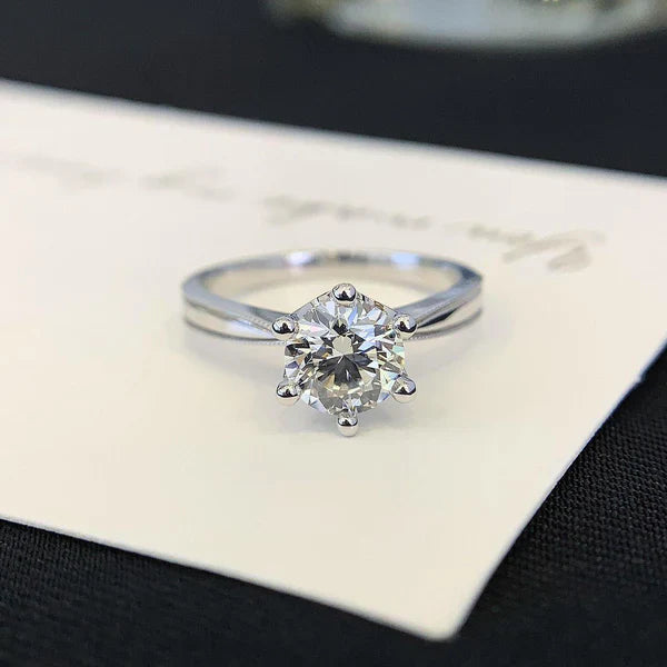1.20ct Lab Grown Round Diamond Pavé Engagement Ring | Basket Set | IGI Certified | Custom Gold