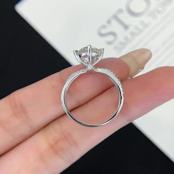 1.70tcw Round Lab Diamond Engagement Ring | Hidden Halo | Two-Tone Band | IGI Certified