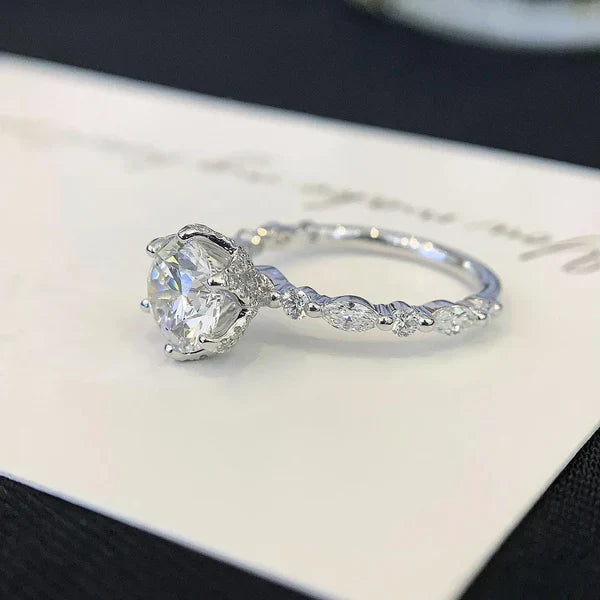 1.80tcw Round Lab-Grown Diamond Ring | Unique 6-Prong Design | IGI Certified