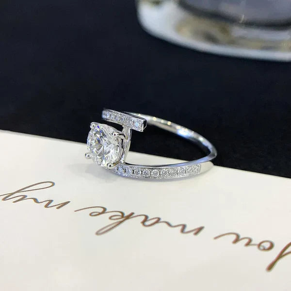 1.70tcw Round Lab Grown Diamond Bypass Solitaire Ring | 1.50ct Center | IGI Certified