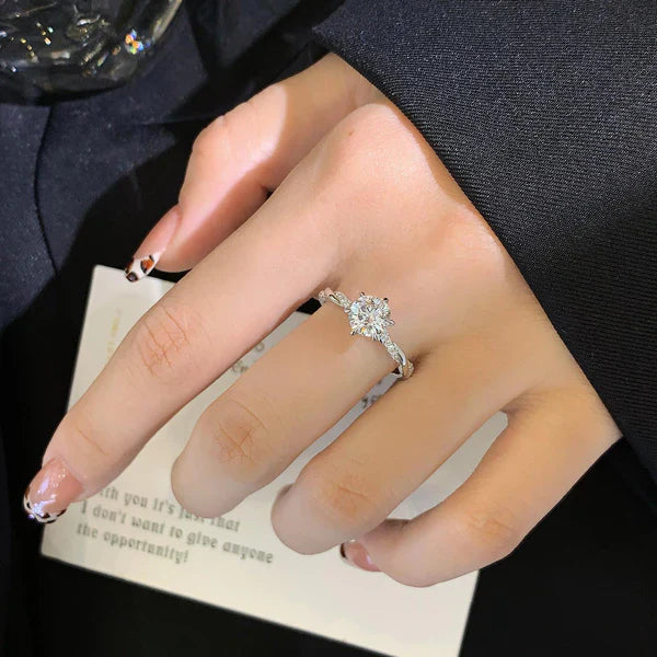 1.50ct Round Lab Grown Diamond Twisted Pavé Engagement Ring | IGI Certified | Ethical Gold