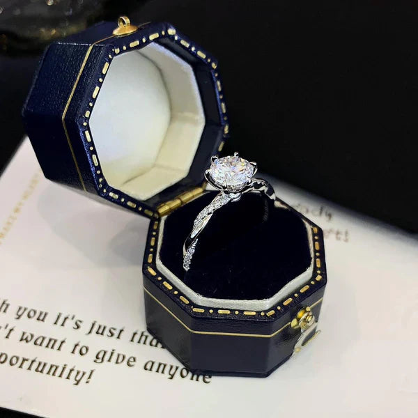 1.50ct Round Lab Grown Diamond Twisted Pavé Engagement Ring | IGI Certified | Ethical Gold