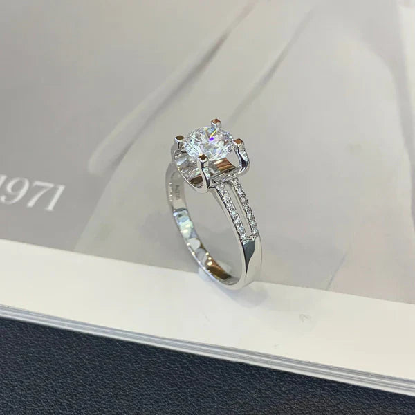 1.20ct Round Lab Grown Diamond Split Band Engagement Ring | IGI Certified | Modern Ethical Ring