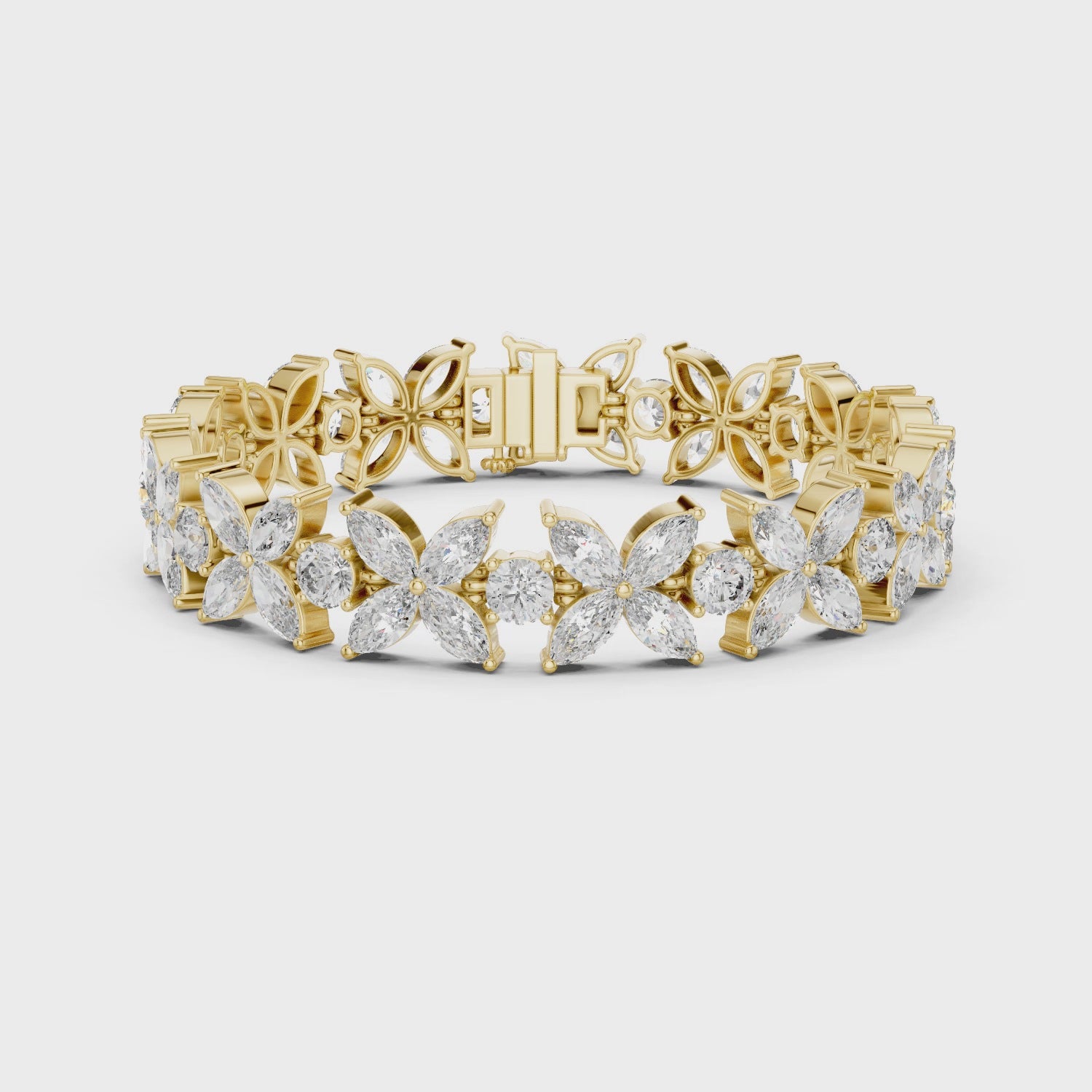 The Marivelle 14.05 CT Diamond Bracelet | Gold